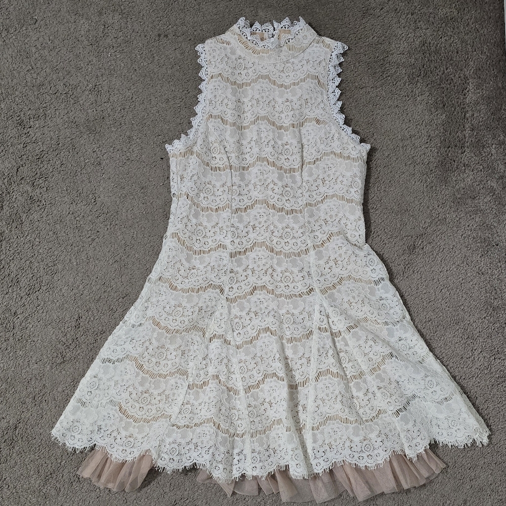 Trixxi Cream Lace Dress